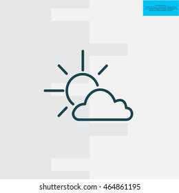 Sun cloud icon.
