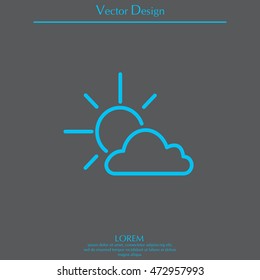 Sun cloud icon.
