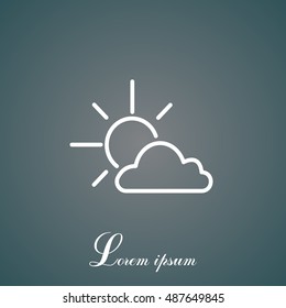 Sun cloud icon.
