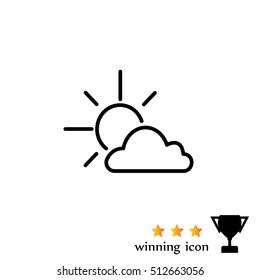 Sun cloud icon.

