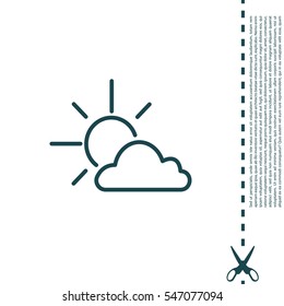 Sun cloud icon.


