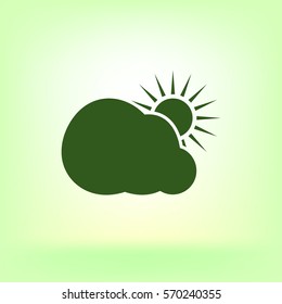 Sun and cloud icon