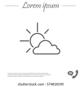 Sun cloud icon.

