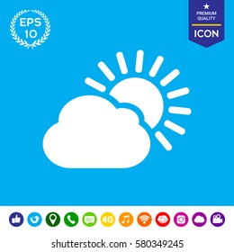 Sun cloud icon