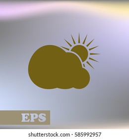 Sun and cloud icon