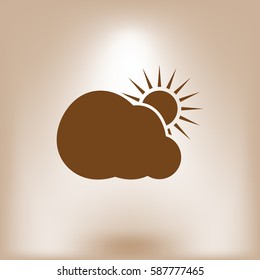 Sun and cloud icon