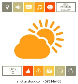 Sun cloud icon