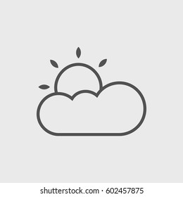 Sun and cloud icon