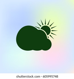 Sun and cloud icon