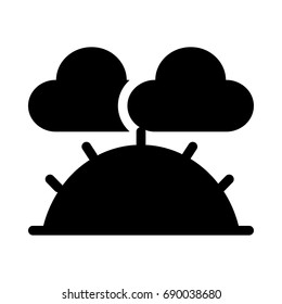 Sun cloud icon