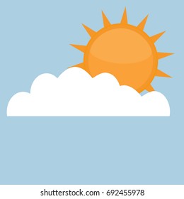 Sun cloud icon