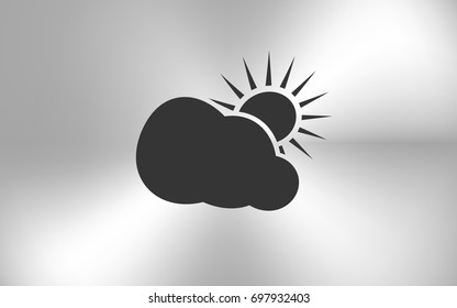Sun and cloud icon