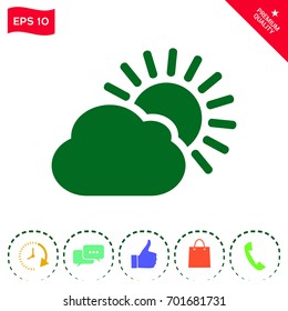 Sun cloud icon