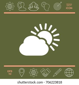 Sun cloud icon