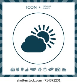 Sun cloud icon