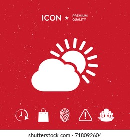 Sun cloud icon