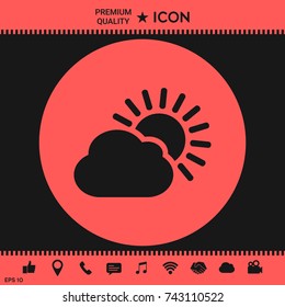 Sun cloud icon