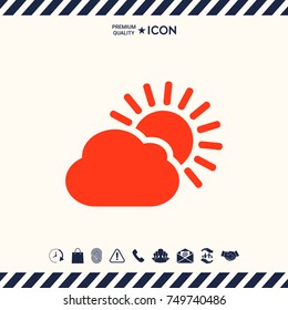 Sun cloud icon