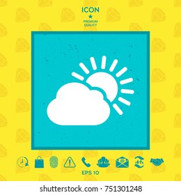 Sun cloud icon