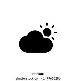 Sun cloud icon, design inspiration vector template for interface and any purpose