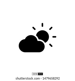 Sun cloud icon, design inspiration vector template for interface and any purpose