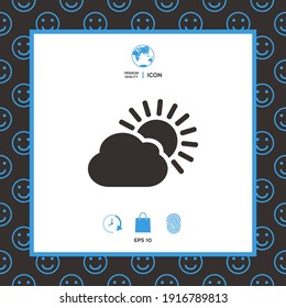 Sun cloud icon, elements for your design