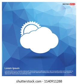 Sun Cloud Icon - Free vector icon