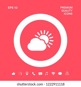 Sun cloud icon. Graphic elements for your design