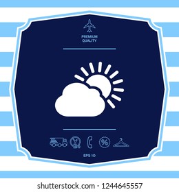 Sun cloud icon. Graphic elements for your design