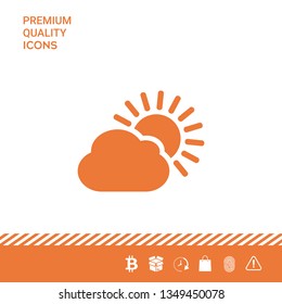 Sun cloud icon. Graphic elements for your design