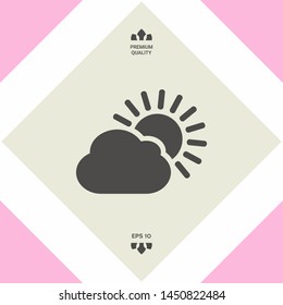 Sun cloud icon. Graphic elements for your design