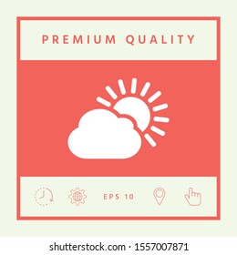 Sun cloud icon. Graphic elements for your design