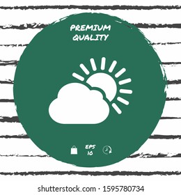 Sun cloud icon. Graphic elements for your design