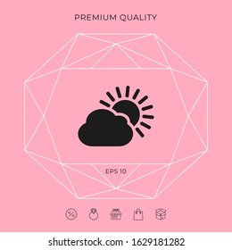 Sun cloud icon. Graphic elements for your design
