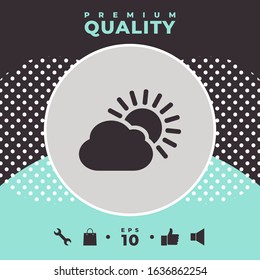 Sun cloud icon. Graphic elements for your design