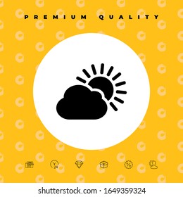 Sun cloud icon. Graphic elements for your design