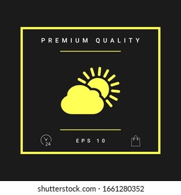 Sun cloud icon. Graphic elements for your design