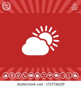 Sun cloud icon. Graphic elements for your design