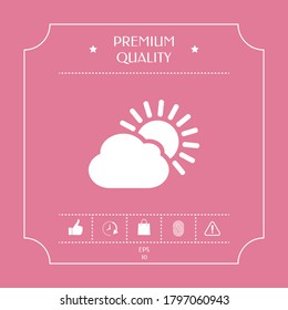 Sun cloud icon. Graphic elements for your design