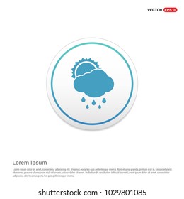 Sun Cloud Icon Hexa White Background icon template