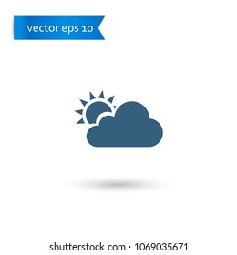 sun and cloud. sun and cloud icon. sign design. Vector EPS 10.