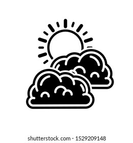 Sun and Cloud Icon Vector. Eps 10