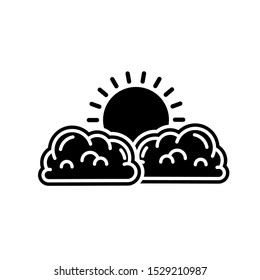 Sun and Cloud Icon Vector. Eps 10