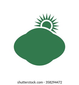 sun cloud  icon, vector illustration. Flat design  