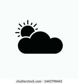 sun cloud icon vector sign symbol
