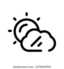 Sun Cloud Icon Vector Symbol Design Illustration