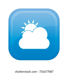 sun and cloud icon vector, weather
