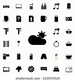 sun and cloud icon. web icons universal set for web and mobile on white background
