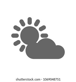 sun and cloud icon for web. vector illustration.