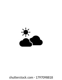 sun with cloud icon,vector best flat icon.